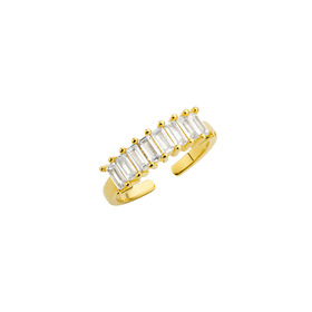 Gold-plated CELESTE BAGUETTE ring