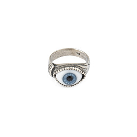Silver ring with blue eye