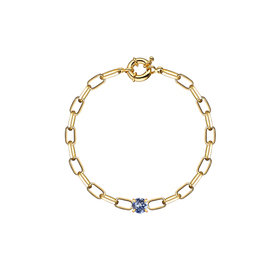 gold-plated blue bubble anklet