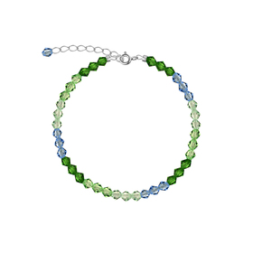 Lime Green and Blue Bracelet