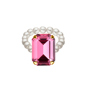 Royal Candy Ring with Pink Crystal