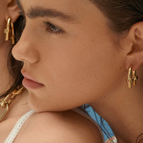 xxl gilded clamp earring