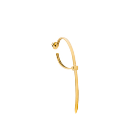 The medium golden flange earring