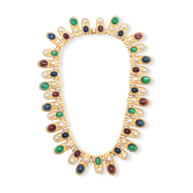 Gold-plated Jax necklace with crystals
