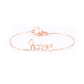 gold plated bracelet “love”