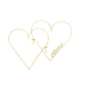 Aime gold-plated silver heart hoops