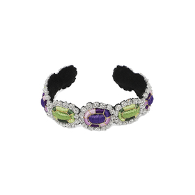 Bracelet with embroidered amethysts and chrysolites