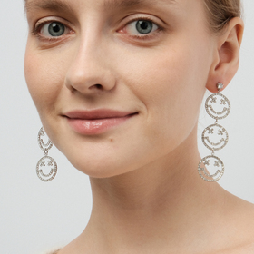smileearrings with crystals