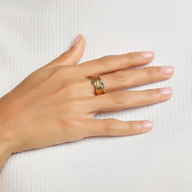 providencia gold-plated emerald ring