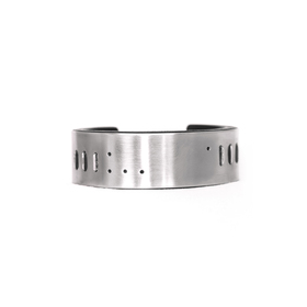Leather and stainless steel bracelet