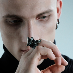 Totem Bone ring made of silver