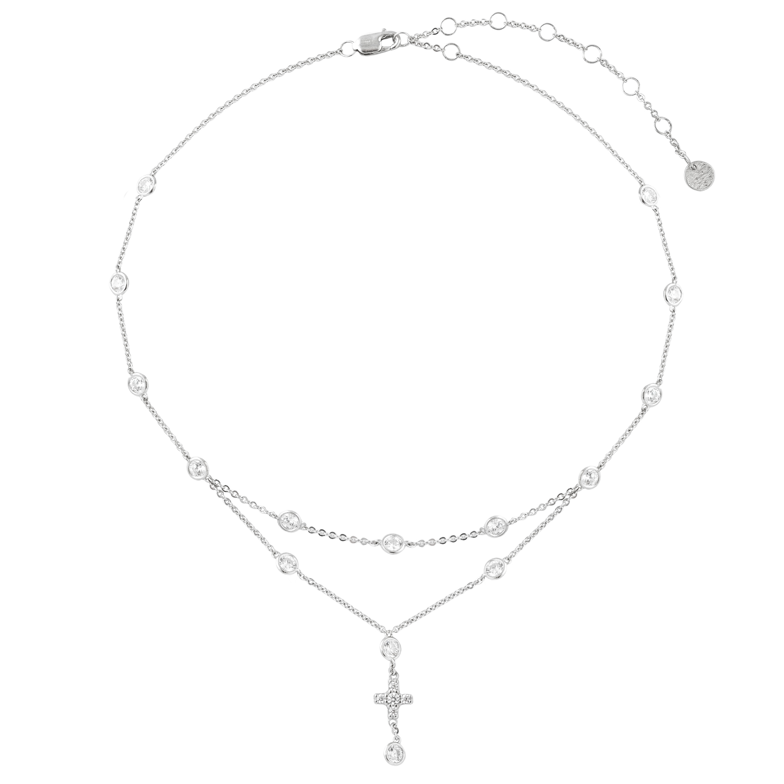 Choker necklace hotsell with hanging chain
