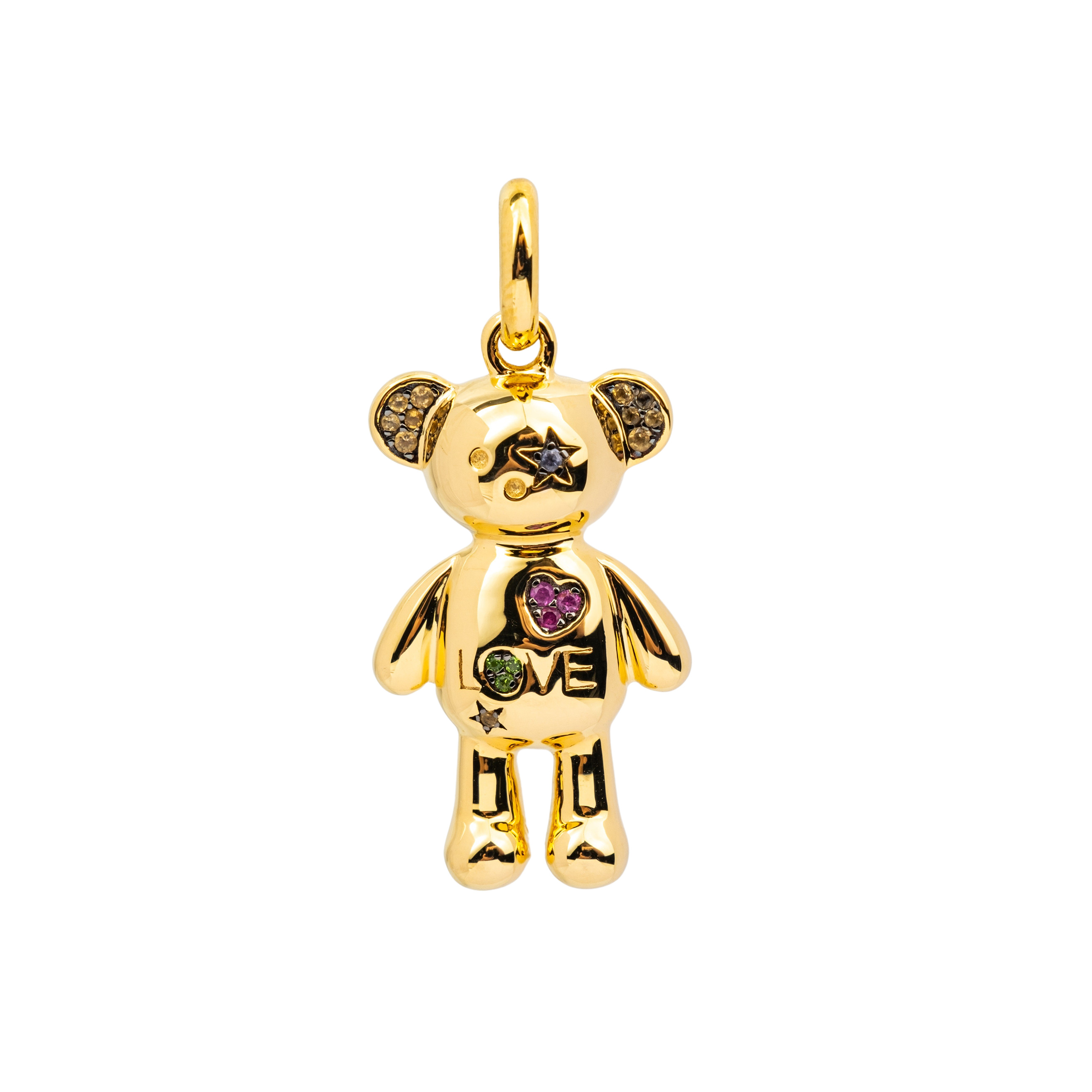 Teddy Bear Stars pendant made of vermilion with precious stones – buy at  Poison Drop online store, SKU