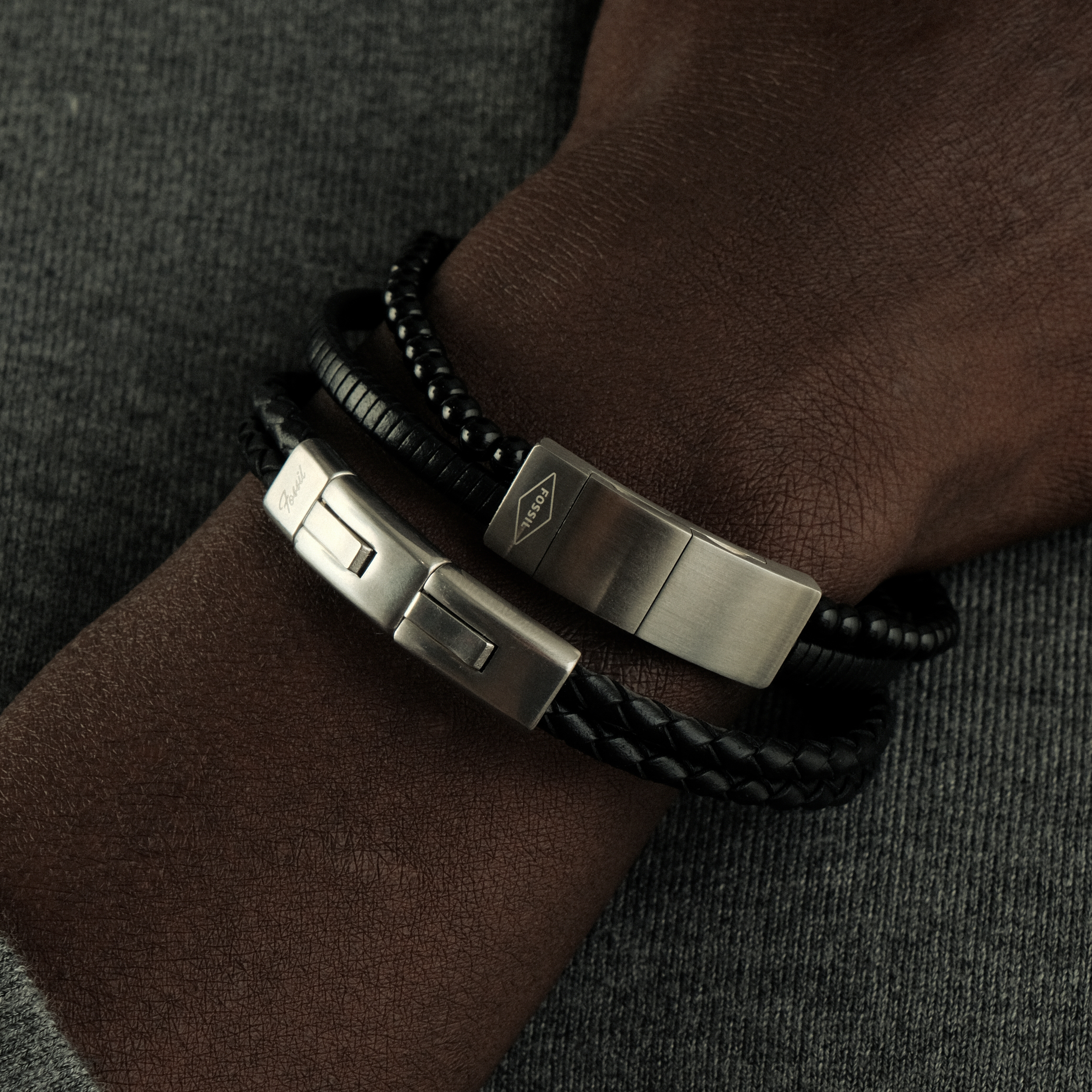 Bracelet with leather insert store