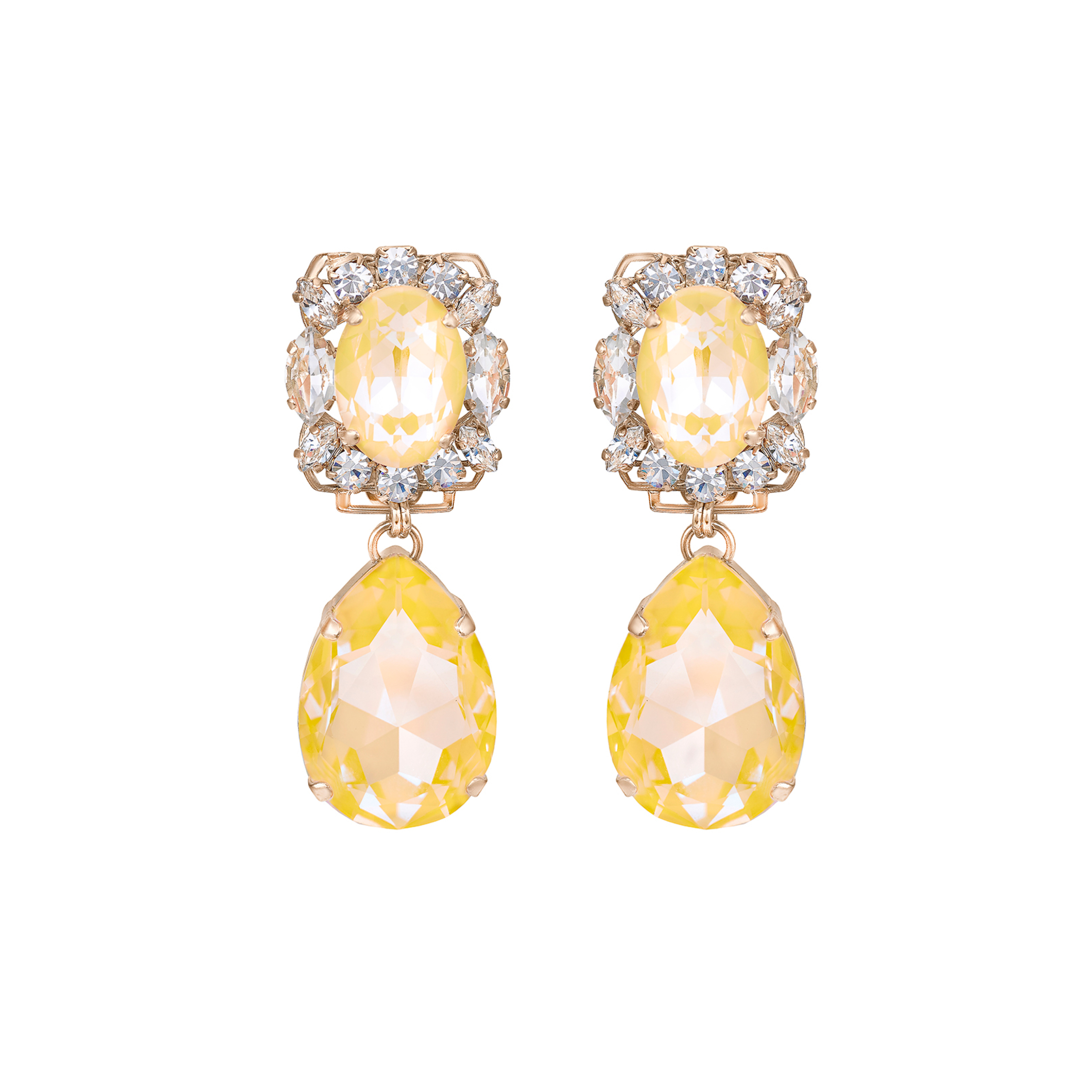 Yellow gemstone earrings sale