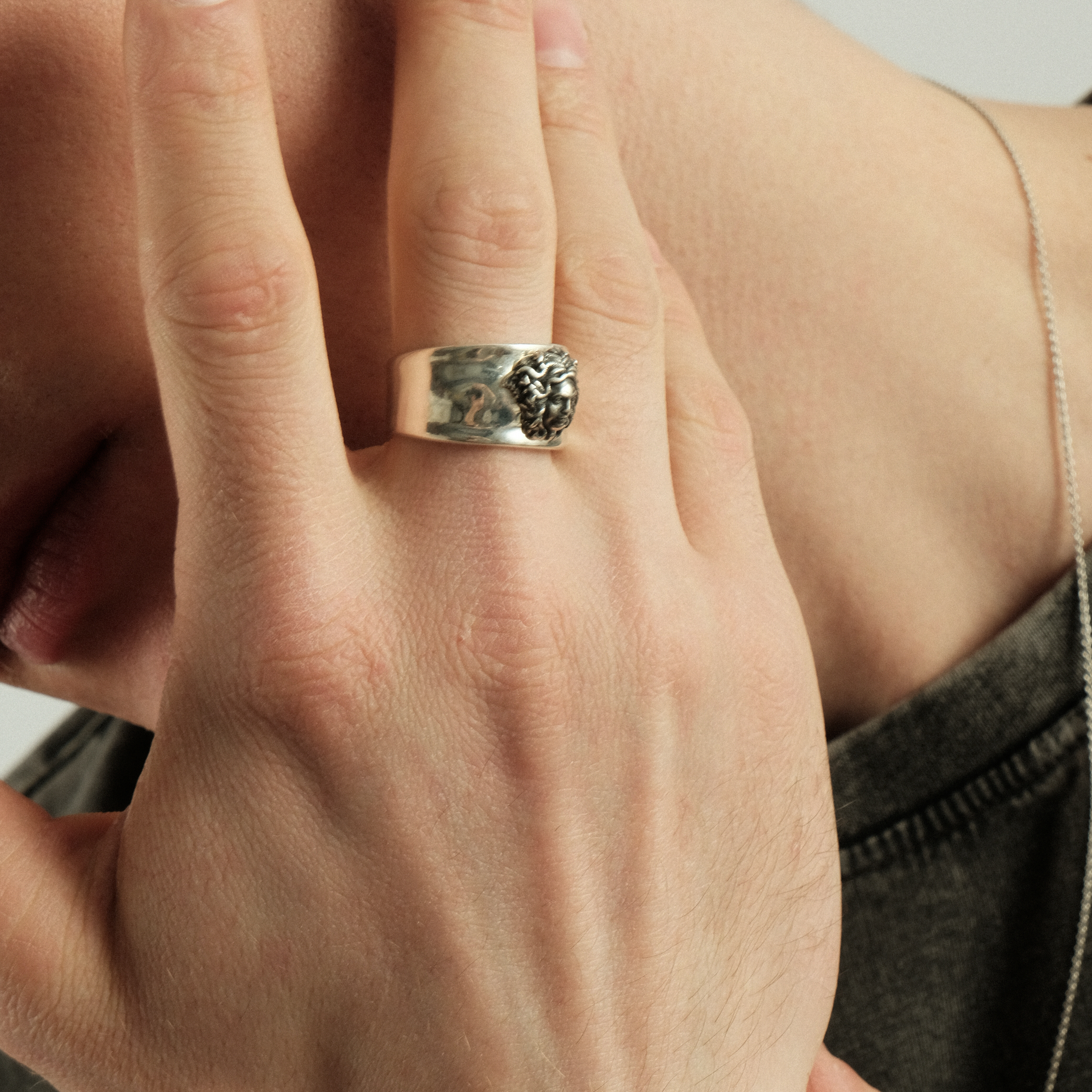 Medusa Gorgon ring made of silver buy at Poison Drop online