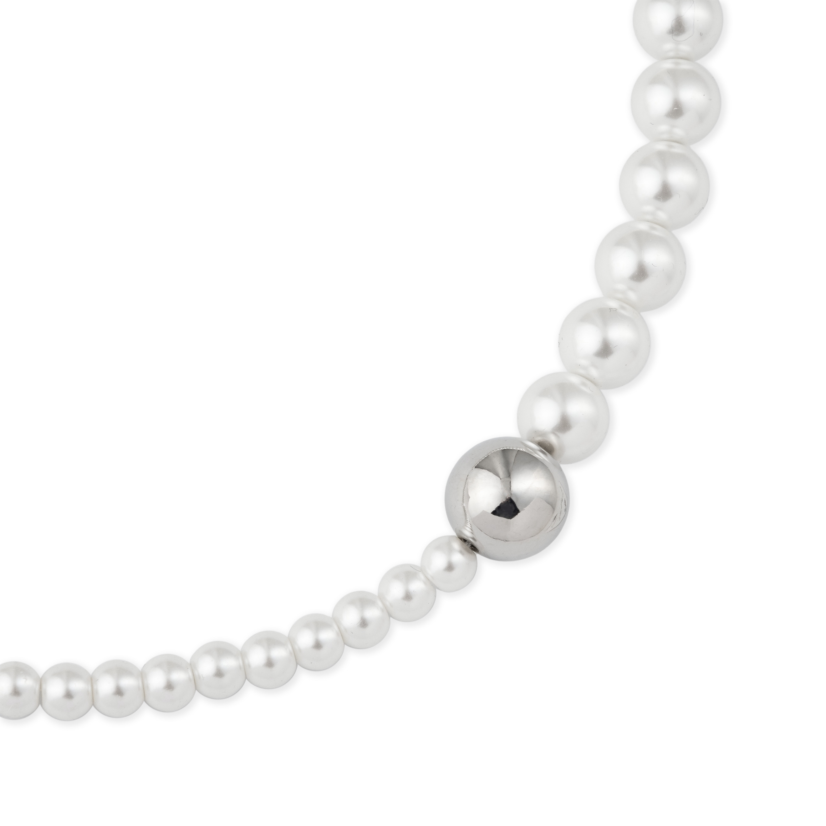 Long white new arrivals bead necklace