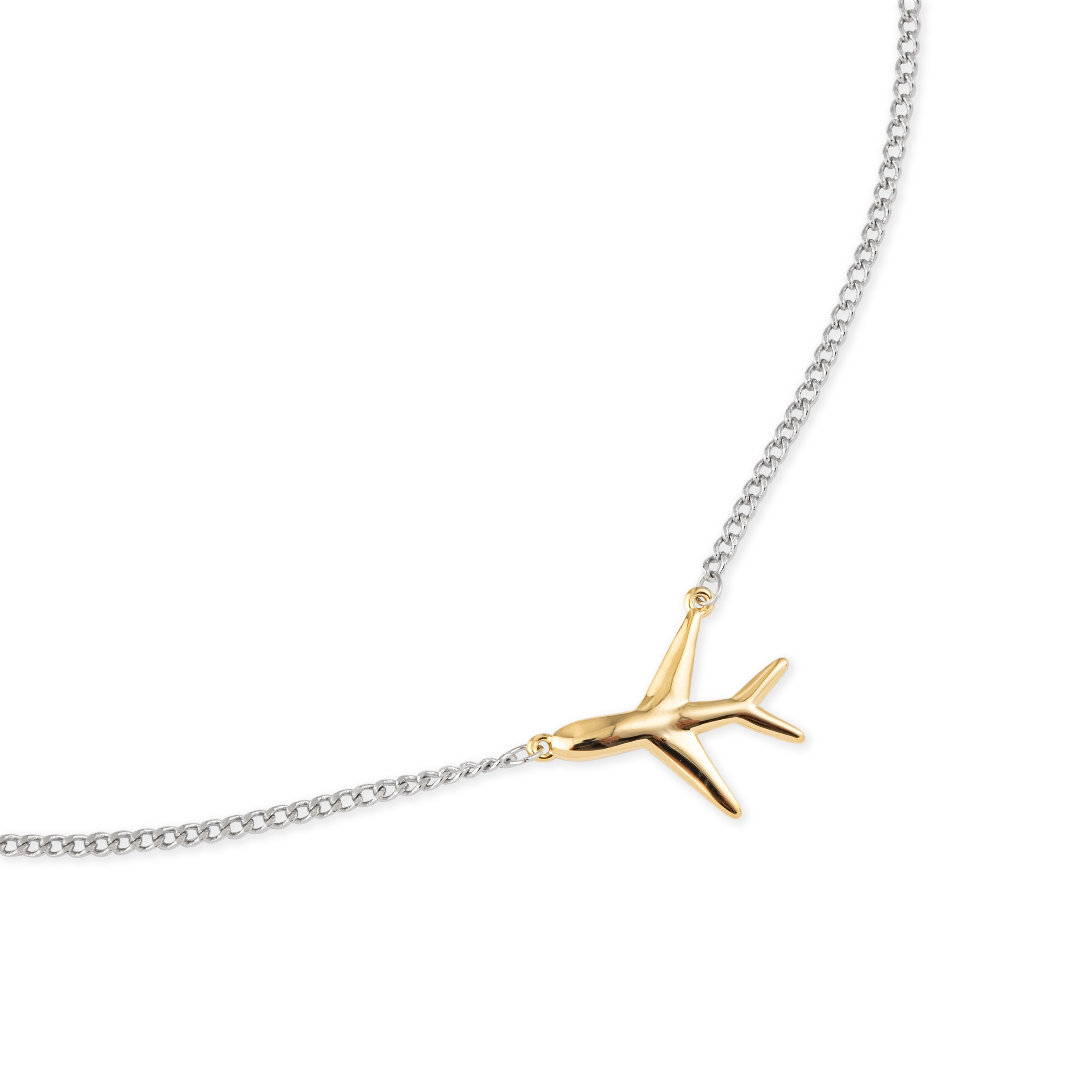 Airplane Necklace (Gold)