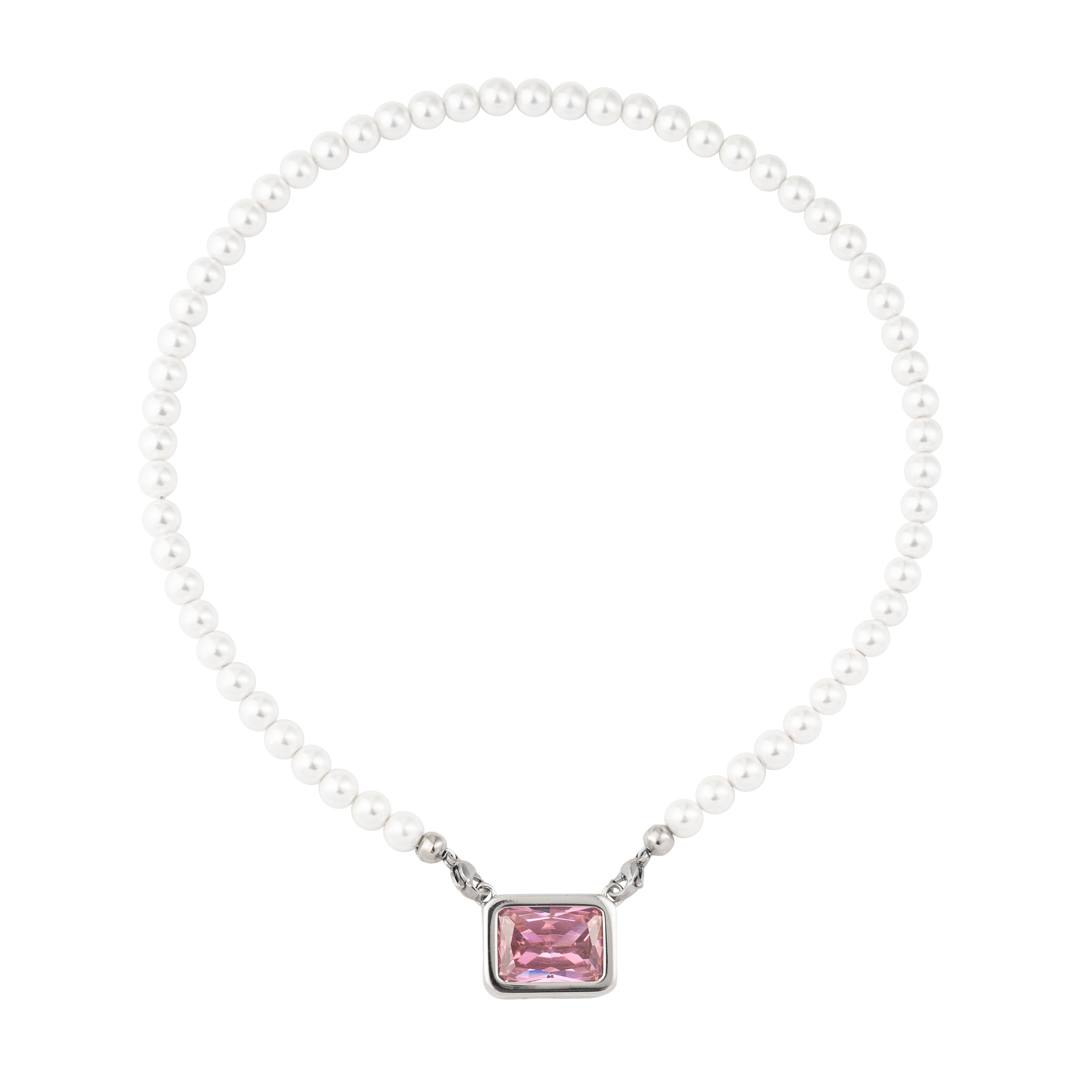 Pink deals crystal necklace