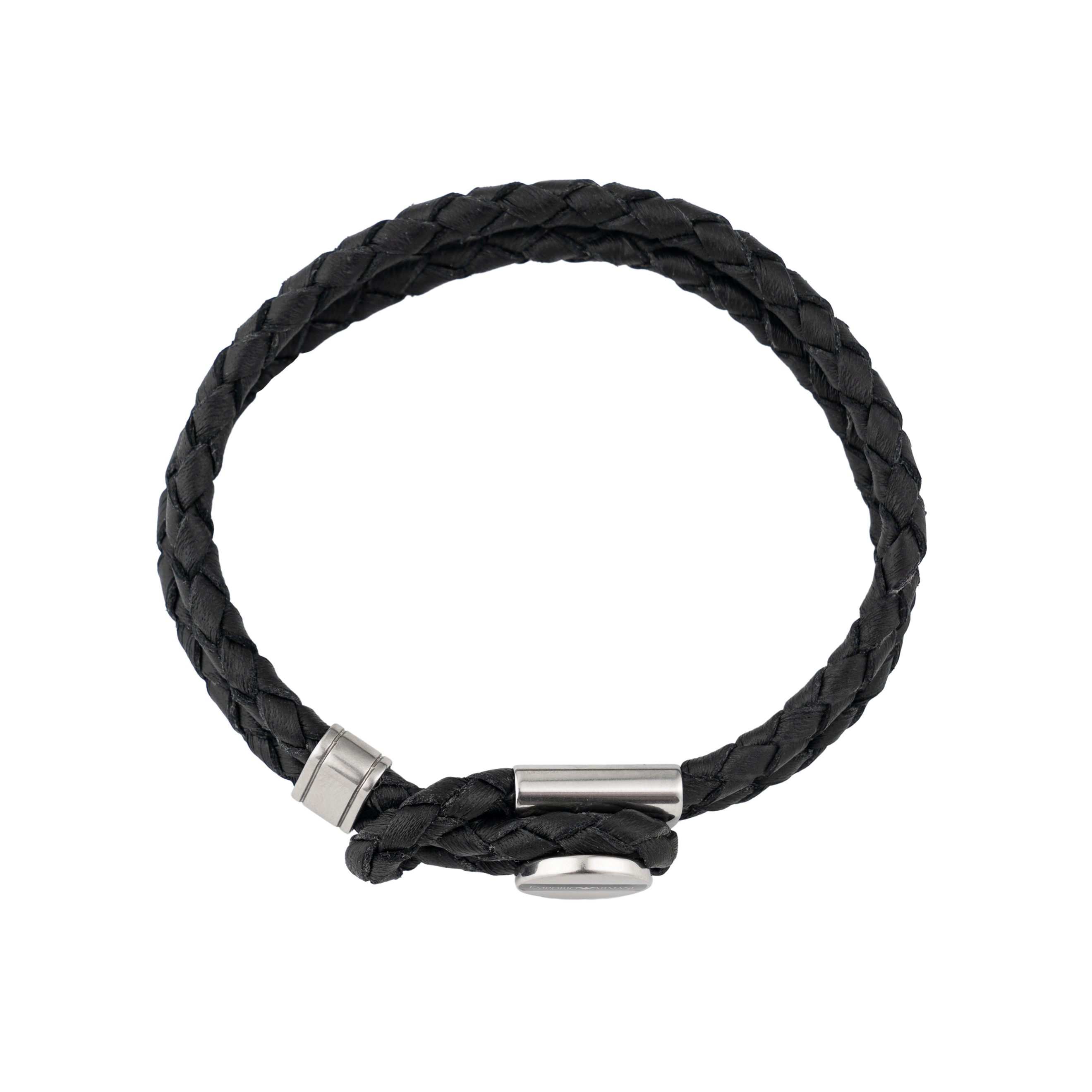 Emporio armani woven leather on sale bracelet