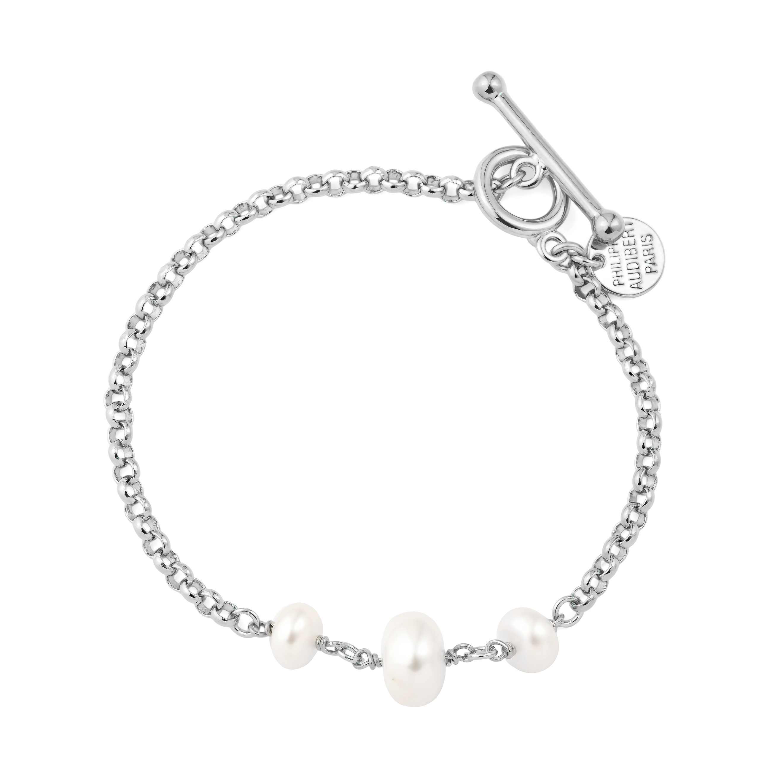 Pearl and silver bracelet hotsell