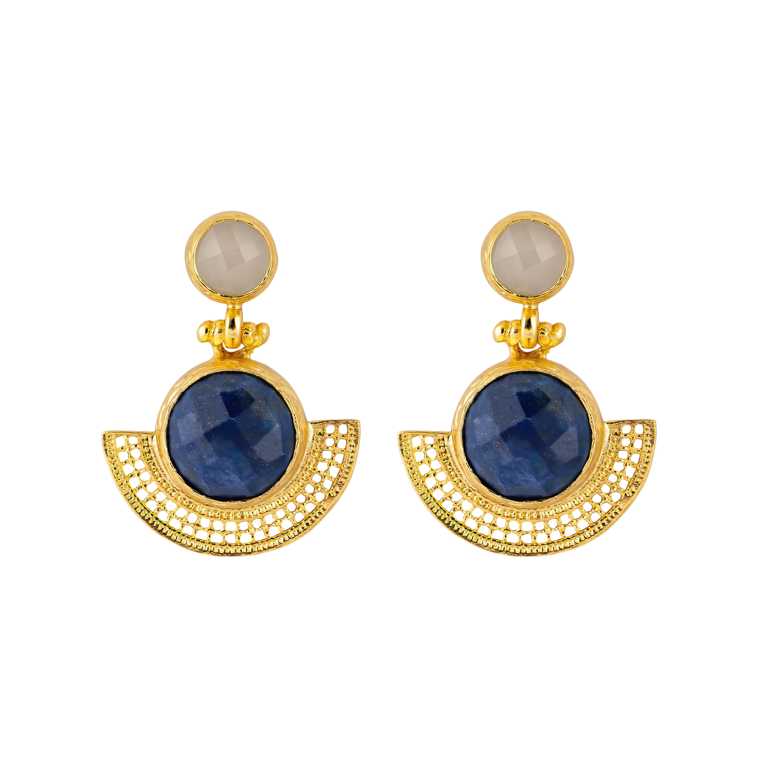 Blue clearance stone earrings