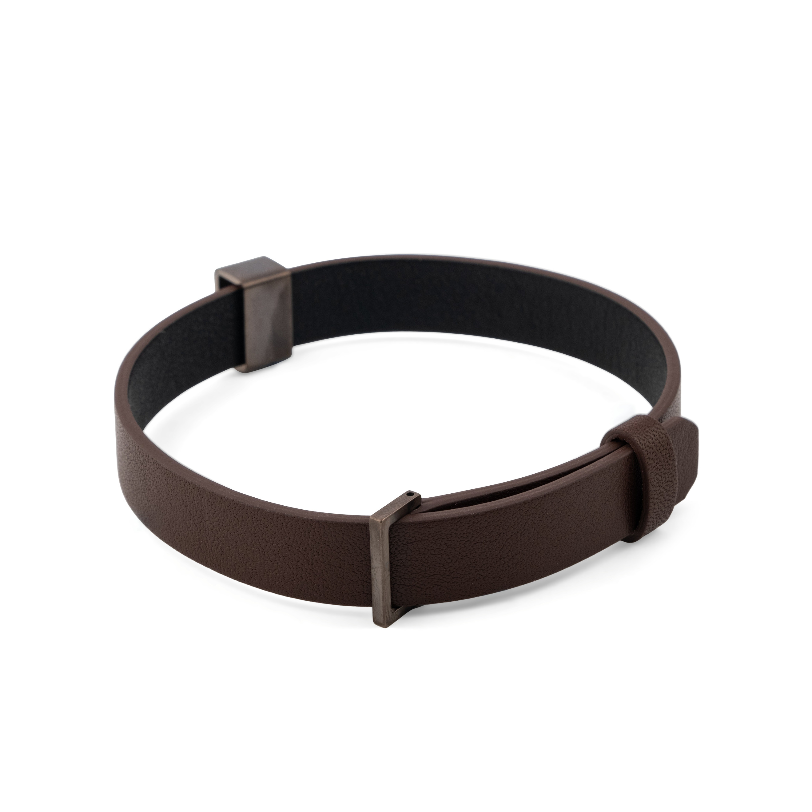 Brown leather bracelet Emporio Armani KEY BASIC buy at Poison