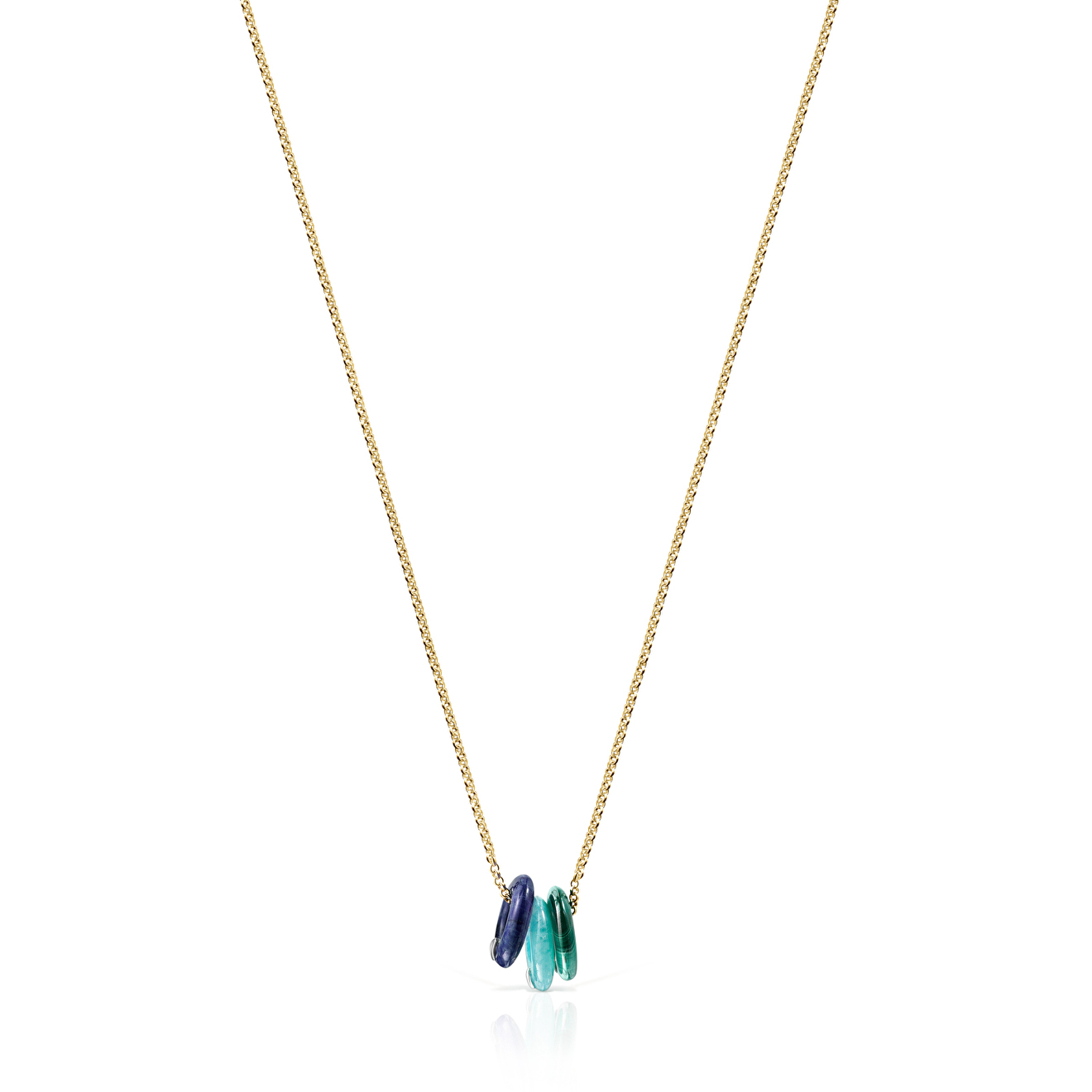 Hold Gems necklace made of silver with vermeil coating with removable  pendants made of malachite, amazonite and lapis lazuli – buy at Poison Drop  online store, SKU