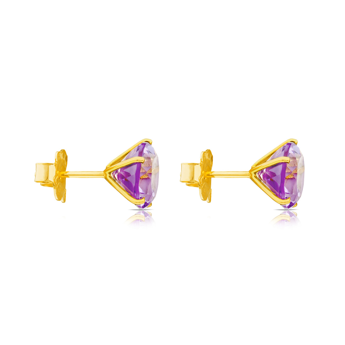 Ivette earrings in yellow gold with amethyst – buy at Poison Drop online  store, SKU