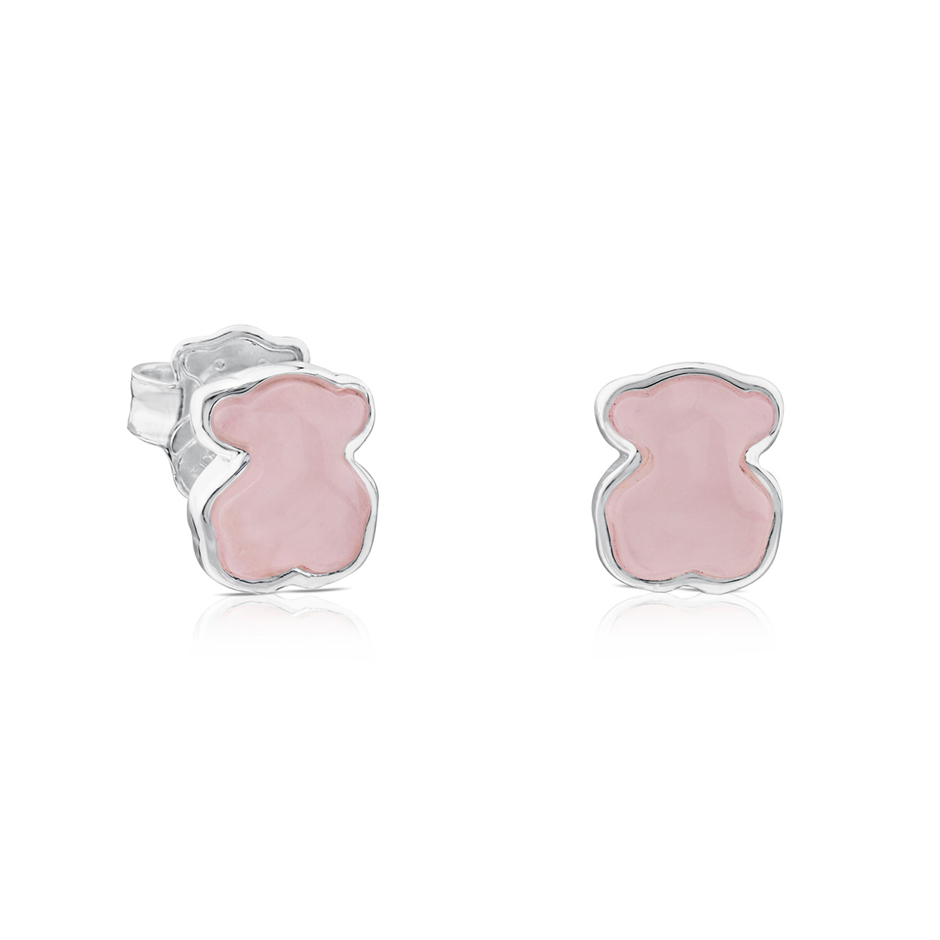New Color sterling silver Earrings with Rose Quartz – buy at Poison Drop  online store, SKU