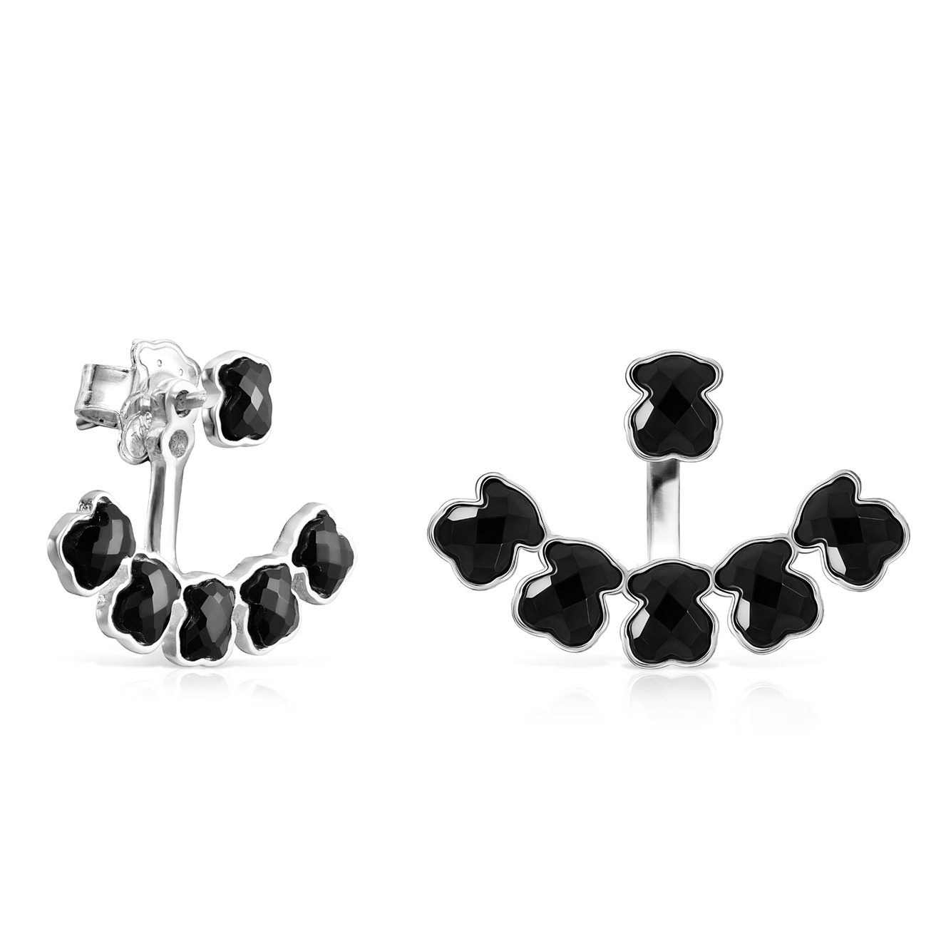 Mini Onix earrings made of premium silver with onyx – buy at Poison Drop  online store, SKU