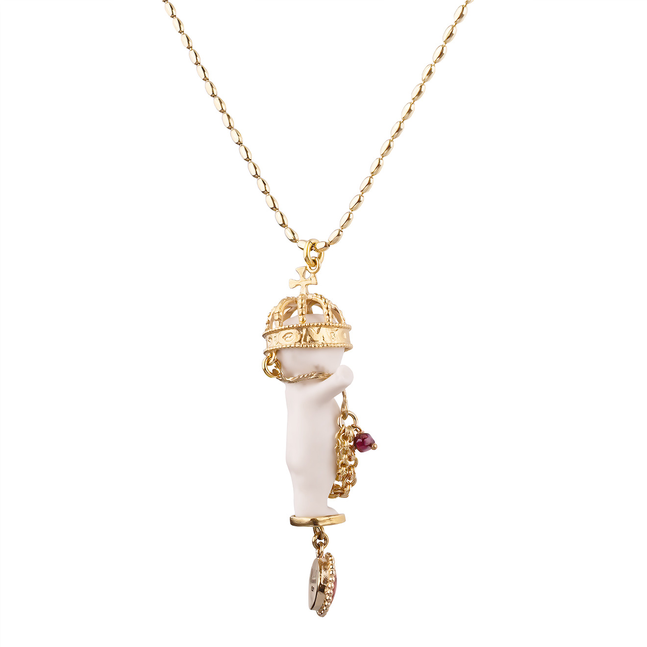 GEM KINGDOM HAPPY BABY ネックレス 陶器 poison drop — online jewelry and accessories store
