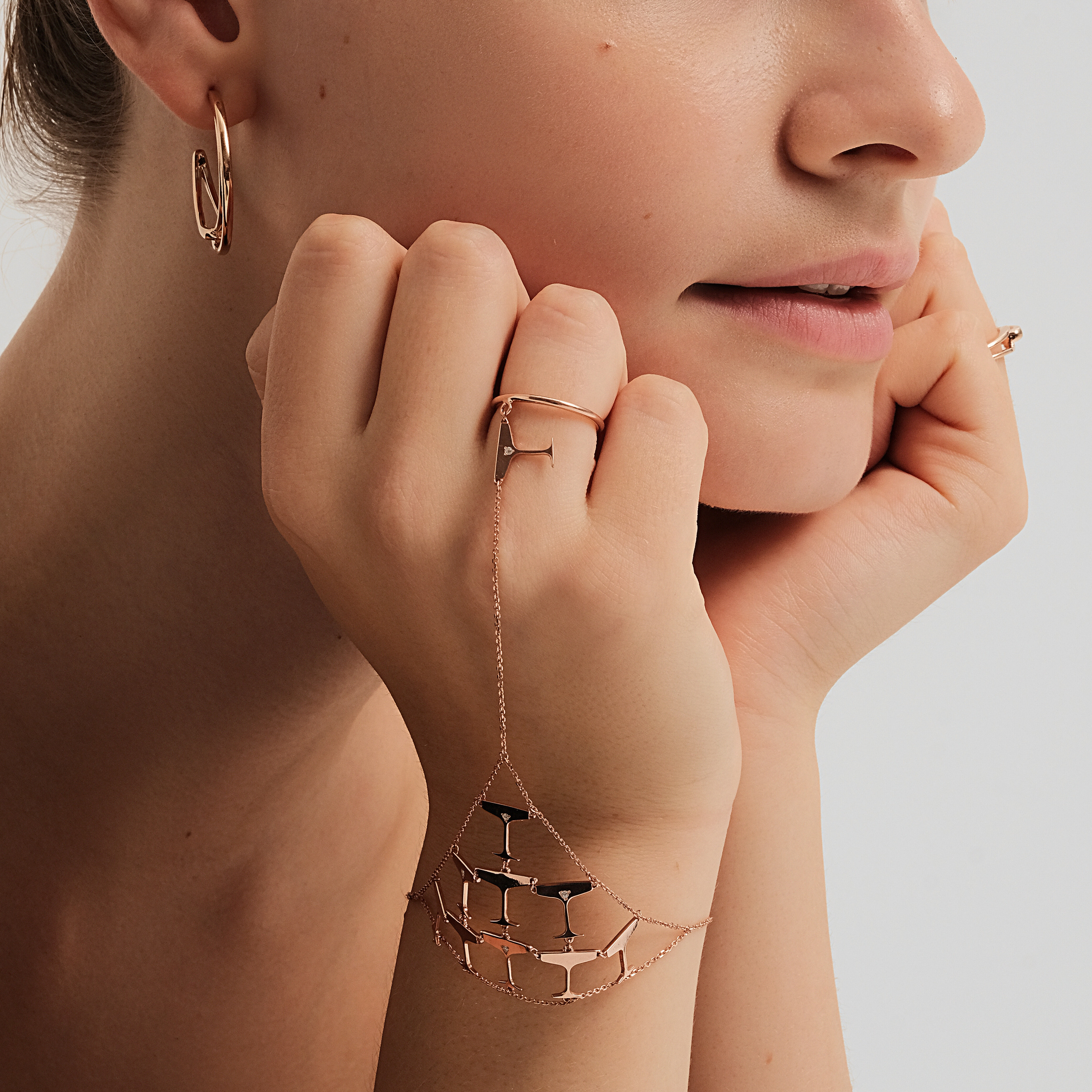 Rose gold slave sales bracelet