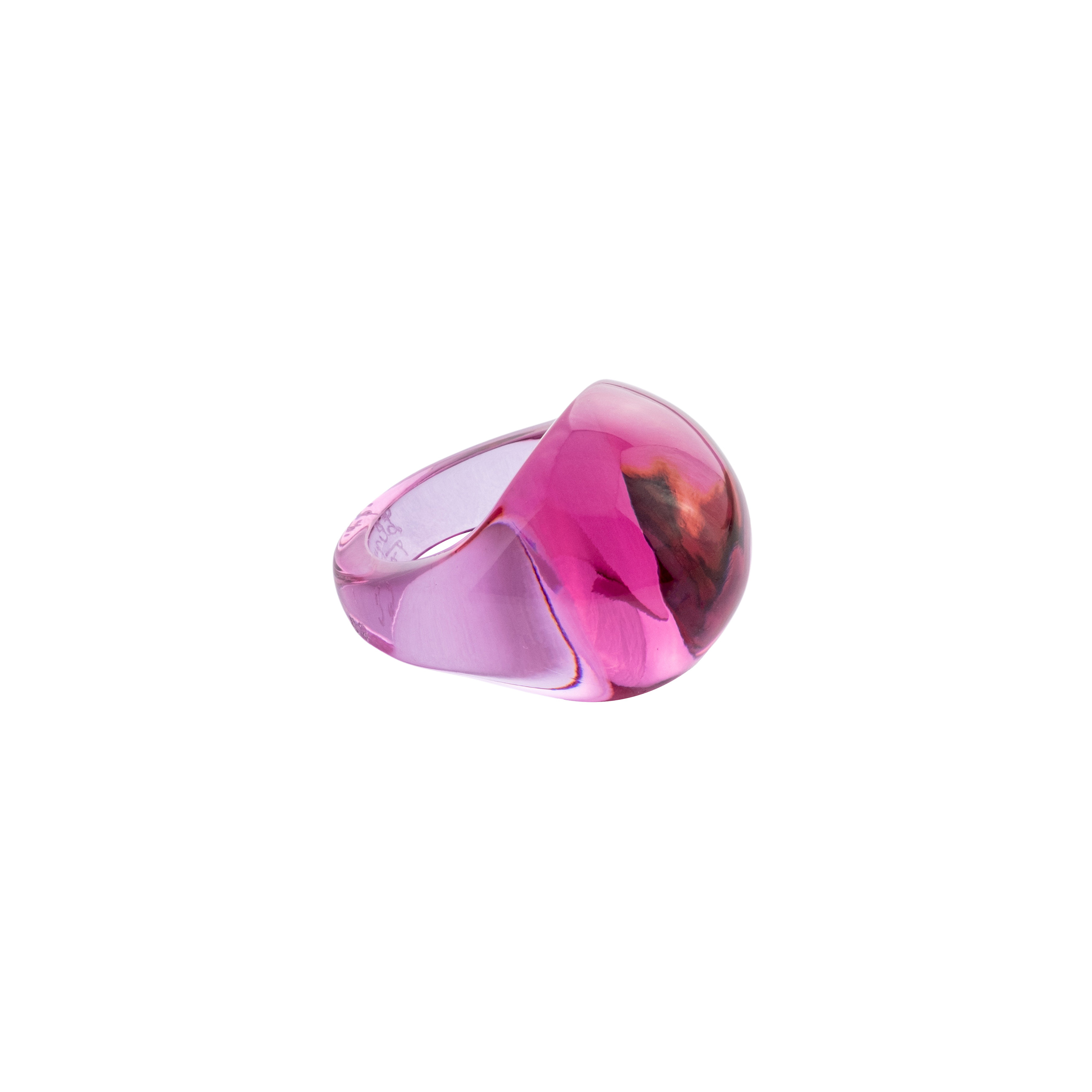 Fuchsia crystal cabochon ring buy at Poison Drop online store