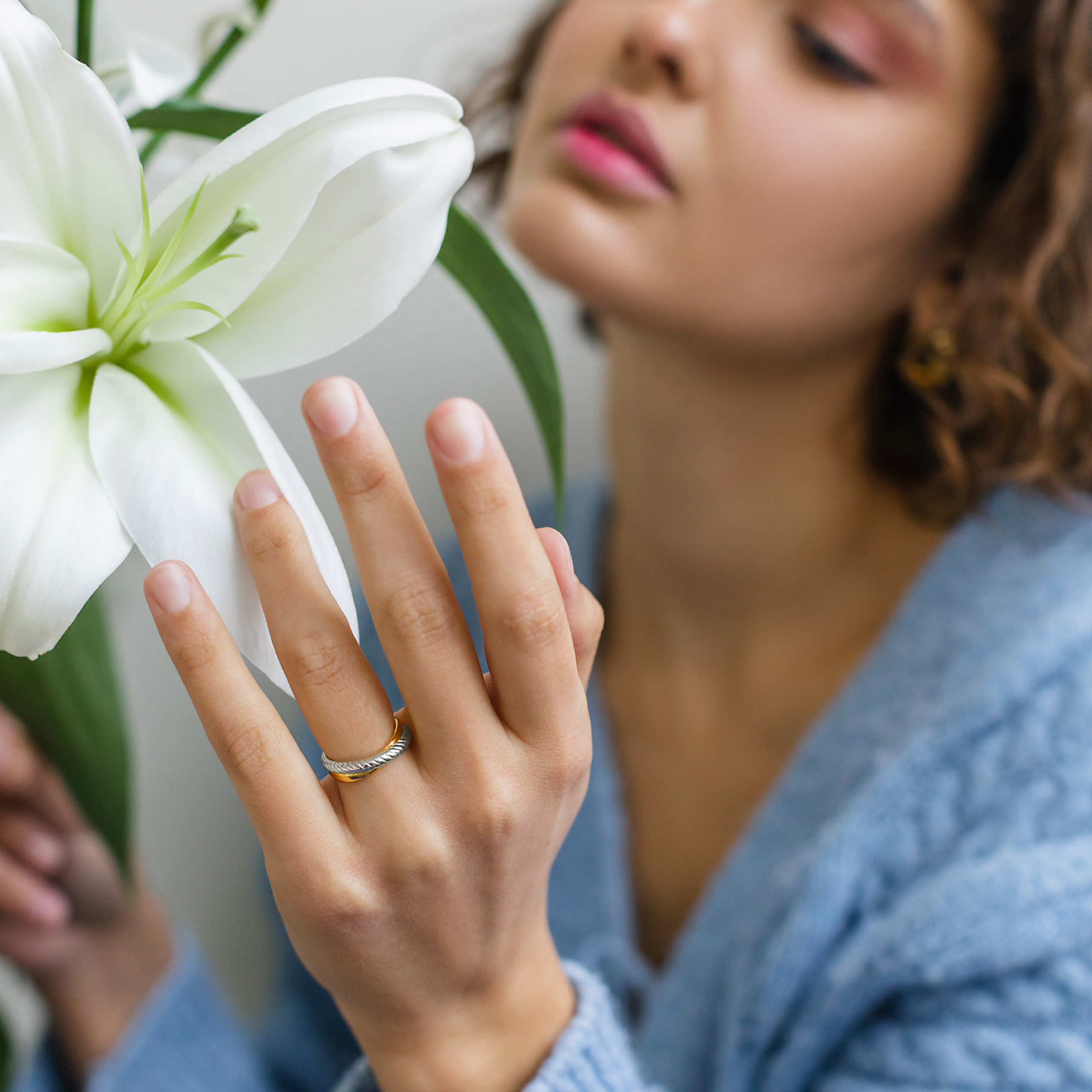 Bicolor Double Ring – buy at Poison Drop online store, SKU 38182.