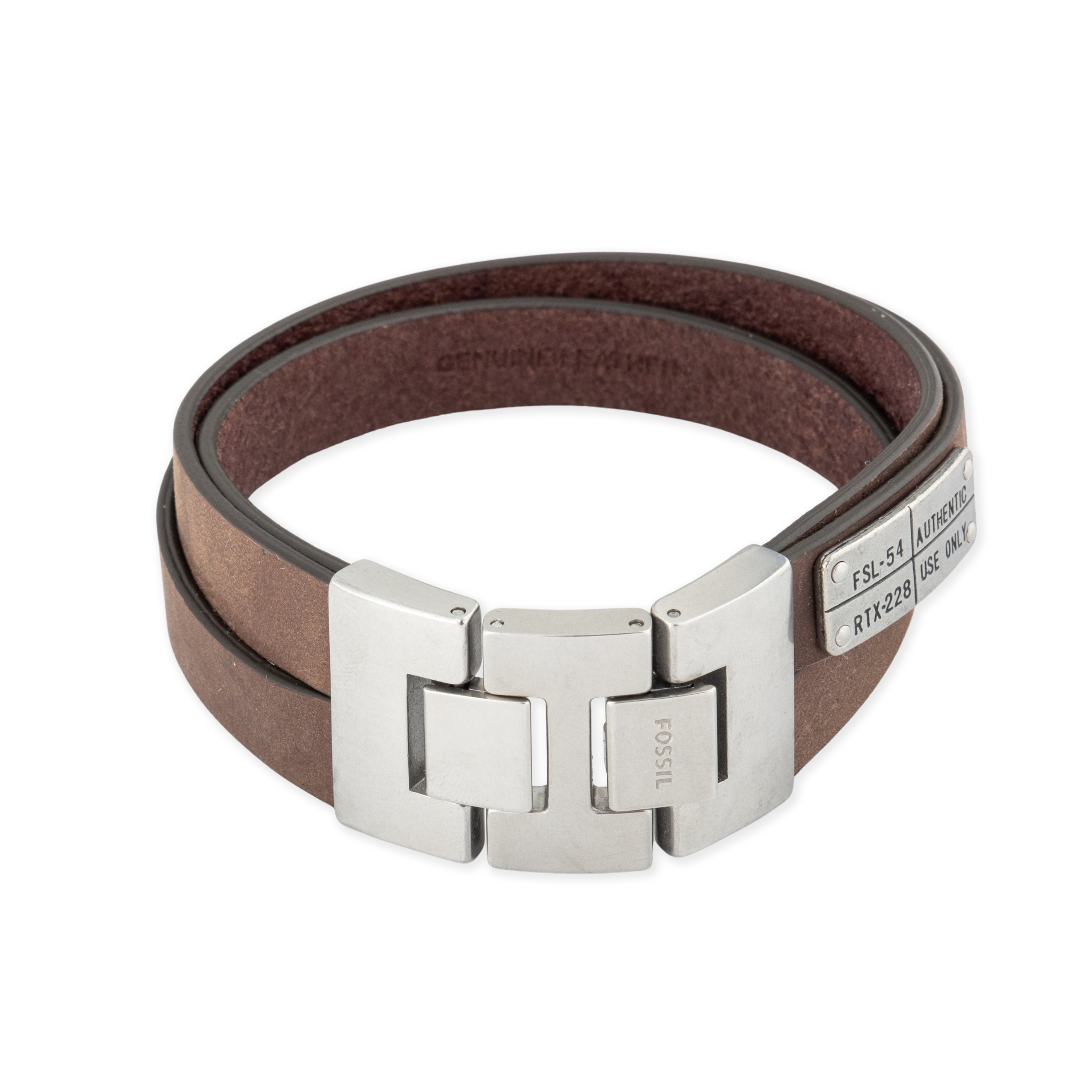 Fossil on sale leather wristband