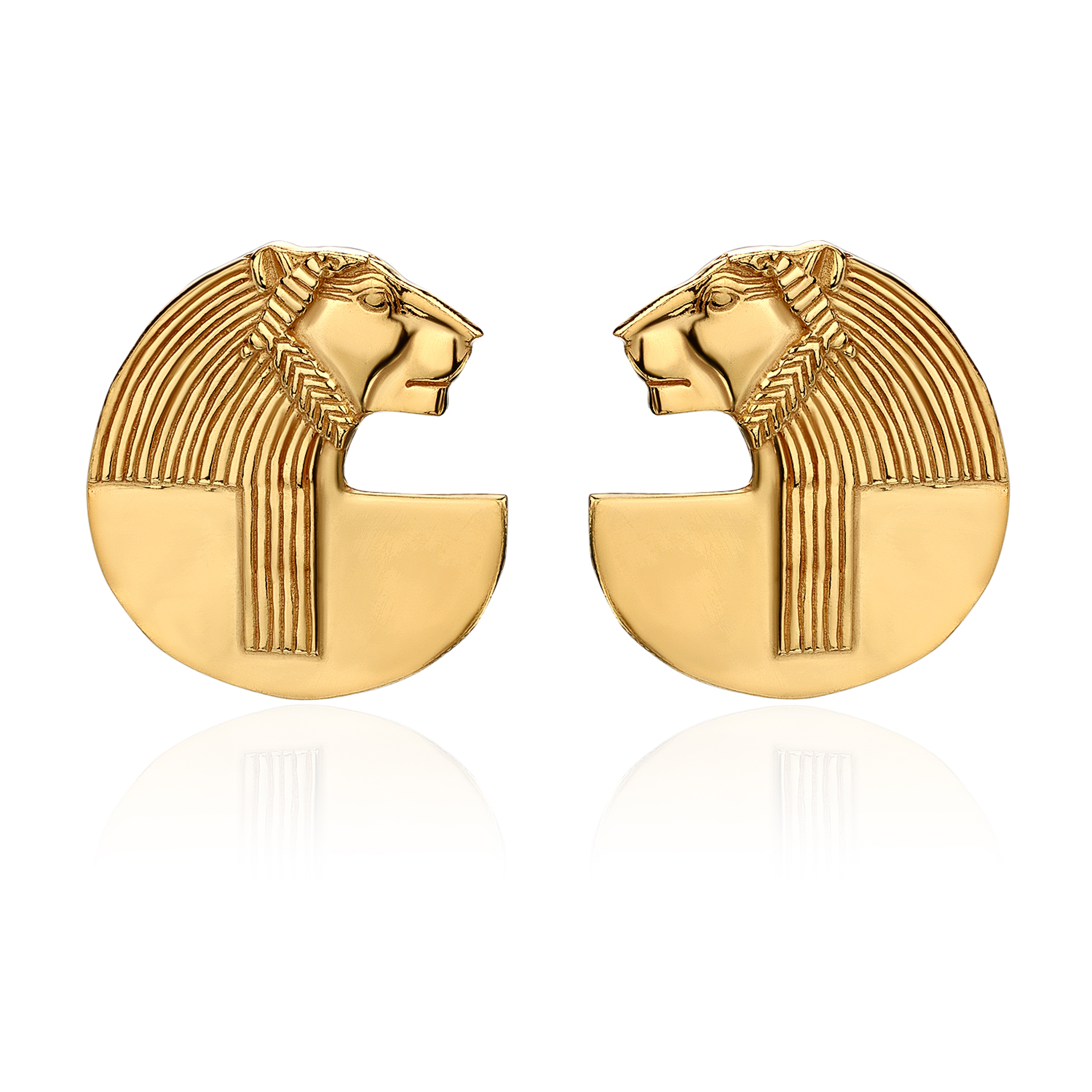 Lion earrings deals