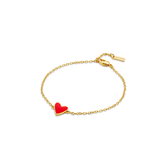 gold-plated bracelet with red heart – buy at Poison Drop online